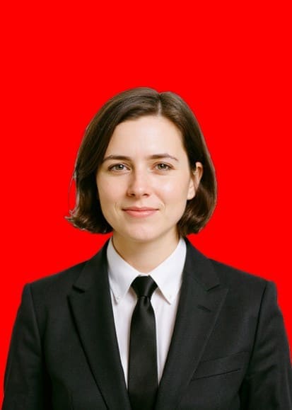 user1 Red backgroundAI-generated ID photos